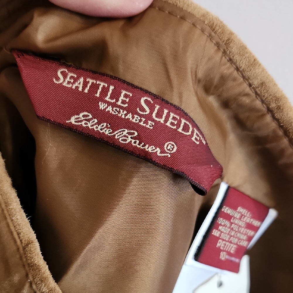 Eddie Bauer Brown A-Line Suede Skirt - Picture 2 of 4